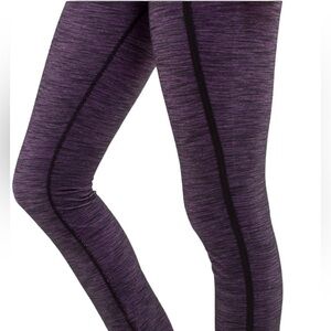 Lululemon Forme Pant Reversible Slub Denim Tender Violet Purple / Black Sz 8